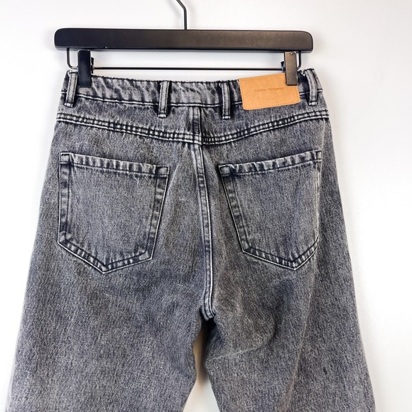 Zara (2) Womens Trafaluc Denim Skinny Jeans High Rise Step Hem Gray Black - Picture 6 of 10